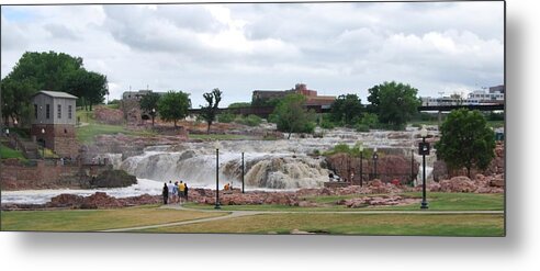 Sioux Falls Metal Print featuring the photograph Mighty Sioux Falls by Judy Hall-Folde