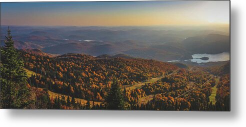 Aerial Metal Print featuring the photograph Mont Tremblant Summit Panorama by Andy Konieczny