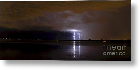 Clouds Metal Print featuring the photograph Night Light by Quinn Sedam