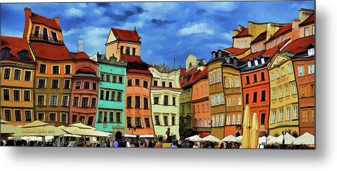 Old Town Metal Print featuring the photograph Old Town in Warsaw #10A by Aleksander Rotner