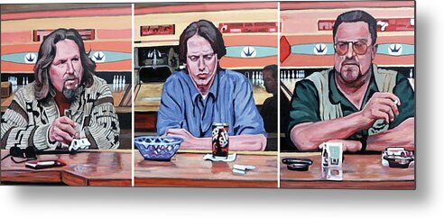 The Big Lebowski Metal Print featuring the painting Pause for Reflection by Tom Roderick
