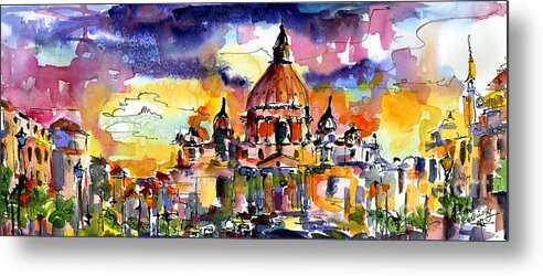 Italy Metal Print featuring the painting Saint Peter Basilica Rome Italy by Ginette Callaway