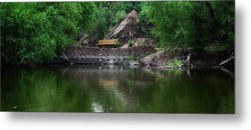 Benches Metal Print featuring the photograph Silent Company by Elaine Malott