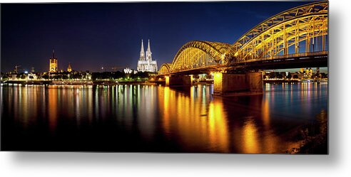 Panoramic Metal Print featuring the photograph Germany, Cologne, View Of Cologne #2 by Westend61