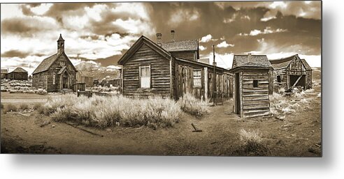 Bodie Metal Print featuring the photograph BODIE GHOST TOWN, SEPIA California by Don Schimmel