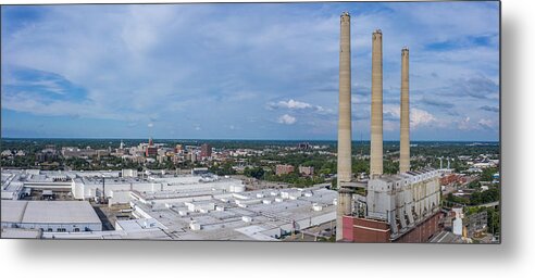 Above Lansing Metal Print featuring the photograph Lanisng Michigan by Drone by John McGraw