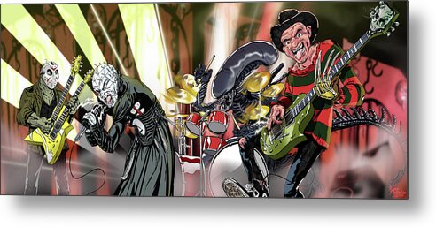 Horror Metal Print featuring the digital art Monsters of Rock by Kynn Peterkin