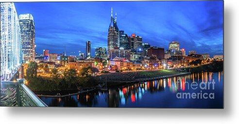 City Metal Print featuring the photograph Nashville Night by David Smith