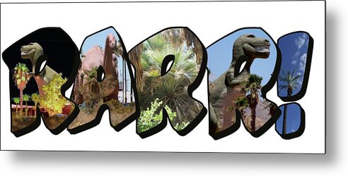 Large Letter Metal Print featuring the photograph RARR Big Letter Dinosaurs by Colleen Cornelius