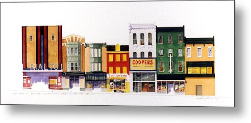 Rialto Theater Metal Print featuring the painting Rialto Theater by William Renzulli