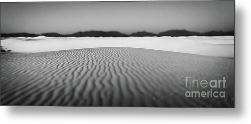 White Sands National Monument Metal Print featuring the photograph White Sands In Black And White by Doug Sturgess