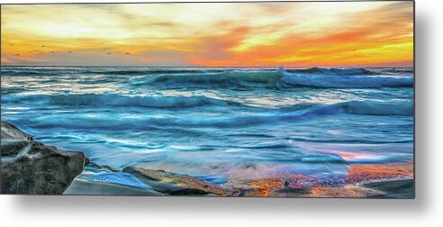 Colorful Metal Print featuring the photograph Wind N Sea Sunset Flow by Local Snaps Photography