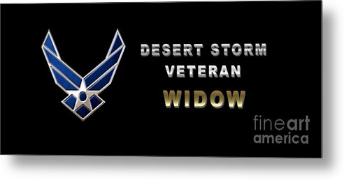 Air Metal Print featuring the digital art Air Force Desert Storm Widow by Bill Richards