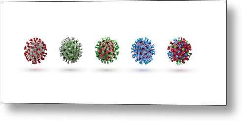 Immune System Metal Print featuring the photograph Alpha Beta Gamma Delta Omicron Covid variant concept by Matt Anderson Photography