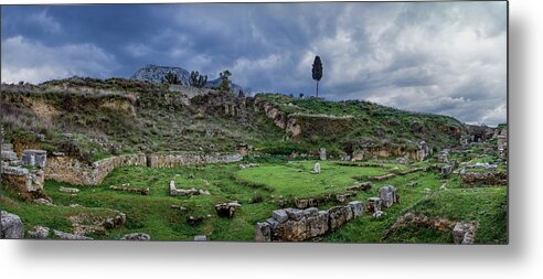 Corinth Metal Print featuring the photograph Corinth, the ancient theater by Ioannis Konstas