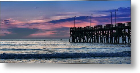 Pelicans Metal Print featuring the photograph Eighteen Pelicans Predawn by Steven Sparks