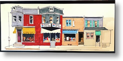 Wilmington Delaware Metal Print featuring the painting Frankie's by William Renzulli