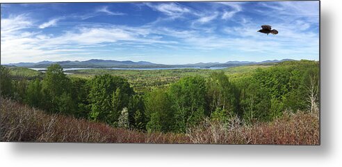 Scenics Metal Print featuring the photograph Lake Mooselookmeguntic near the Rangeley Lakes are in North eastern Maine, USA during spring. by Cappi Thompson