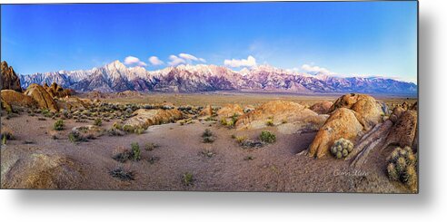Mt. Whitney Range Metal Print featuring the photograph Mt. Whitney range panorama by GLENN Mohs