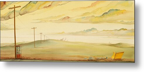 Great Plains Art Metal Print featuring the painting Out Of Service by Scott Kirby
