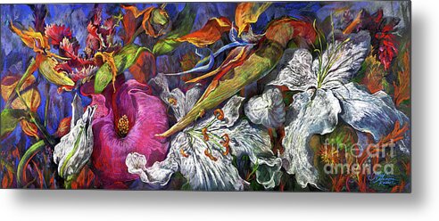 Lily Metal Print featuring the painting River Dance by Gayle Mangan Kassal