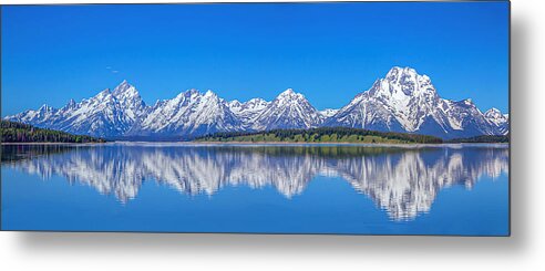 Grand Tetons Metal Print featuring the photograph The Tetons and Jackson Lake by Jim Dollar