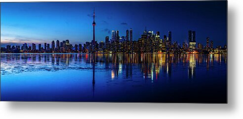 Canada Metal Print featuring the photograph Toronto Blue Skyline by Dee Potter