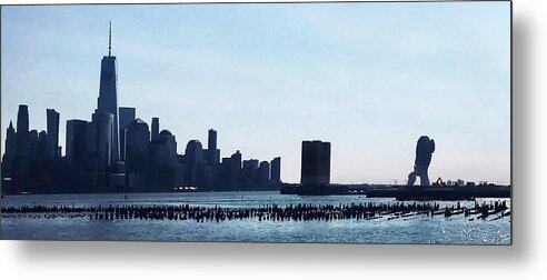 Water's Soul Metal Print featuring the photograph Water's Soul Shushing the City by Alina Oswald