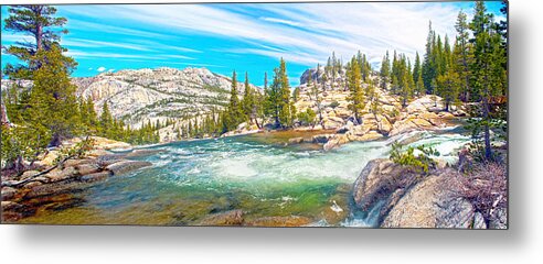 Yosemite Metal Print featuring the photograph Bend On Tuolumne River by Steven Barrows