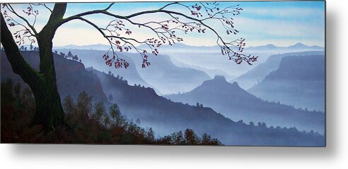 Mural Metal Print featuring the painting Butte Creek Canyon Mural by Frank Wilson