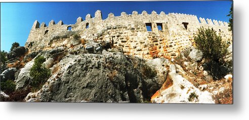 Photography Metal Print featuring the photograph Byzantine Castle Of Kalekoy, Antalya by Panoramic Images