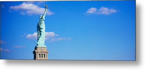 Photography Metal Print featuring the photograph Low Angle View Of A Statue, Statue by Panoramic Images