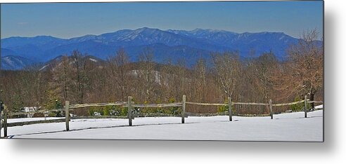 Snow Metal Print featuring the photograph Snow in the Smokies by Alan Lenk