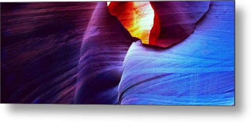 Antelope Canyon Metal Print featuring the photograph Somewhere in America series - Blue in Antelope Canyon by Lilia S