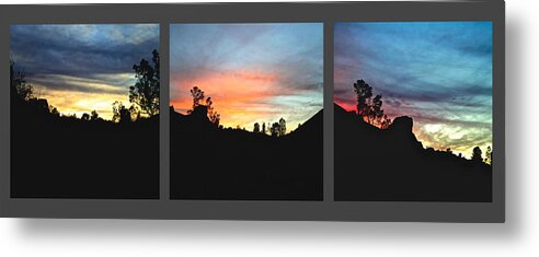 California Metal Print featuring the photograph Sunset at Pinnacles 16 Minute Separation by SC Heffner