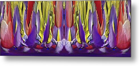 Abstract Metal Print featuring the digital art The Bouquet Unleashed 82 by Tim Allen