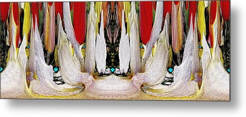Abstract Metal Print featuring the digital art The Bouquet Unleashed 92 by Tim Allen