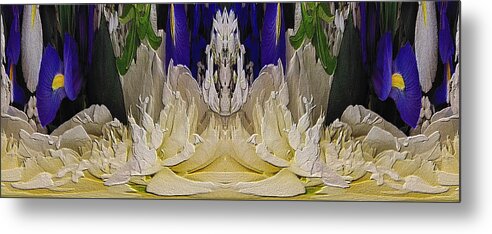 Abstract Metal Print featuring the digital art The Bouquet Unleashed 93 by Tim Allen