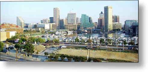 2d Metal Print featuring the photograph Baltimore's Inner Harbor by Brian Wallace