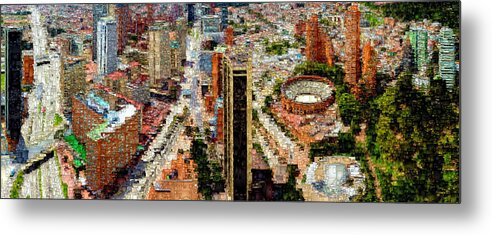 Rafael Salazar Metal Print featuring the digital art Bogota Colombia by Rafael Salazar