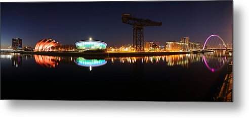  Clyde Arc Metal Print featuring the photograph Glasgow Clyde Panorama by Grant Glendinning