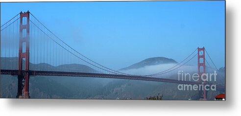 San Fransisco Metal Print featuring the photograph Golden Gate Bridge Panorama by Wilko van de Kamp Fine Photo Art