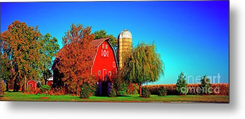 Huntley Metal Print featuring the photograph Huntley Road Barn early morning by Tom Jelen