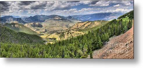 Beartooth Mountains Metal Print featuring the photograph On The Way To Yellowstone by Adam Jewell