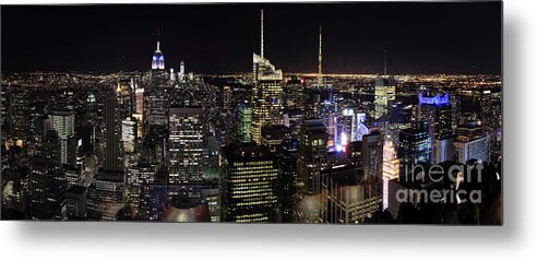 Nyc Metal Print featuring the photograph Night in New York City by Agnes Caruso