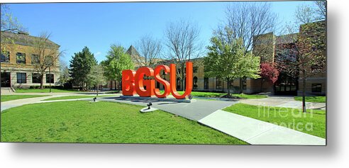 Bowling Green State University Metal Print featuring the photograph BGSU Sign Bowling Green State University 6035 by Jack Schultz