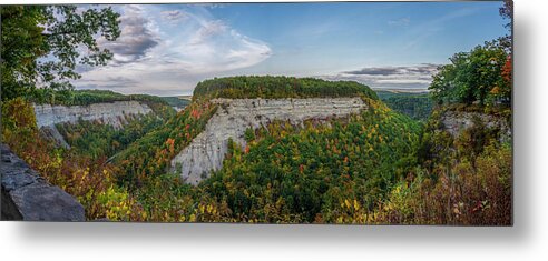 Great Bend Overlook Metal Print featuring the photograph Early Autumn Letchworth State Park by Mark Papke