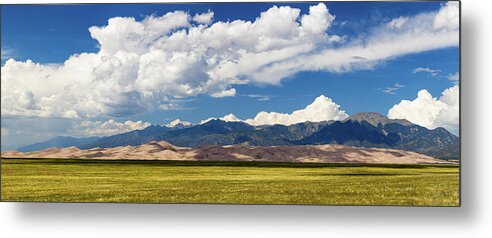 Colorado Metal Print featuring the photograph Panorama of Great Sand Dunes NP by Steven Heap