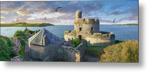 Falmouth Metal Print featuring the photograph Photo of  St Mawes Castle, Cornwall, England by Paul E Williams