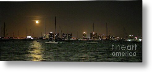 Landscape Metal Print featuring the photograph Sarasota at Night by Mariarosa Rockefeller